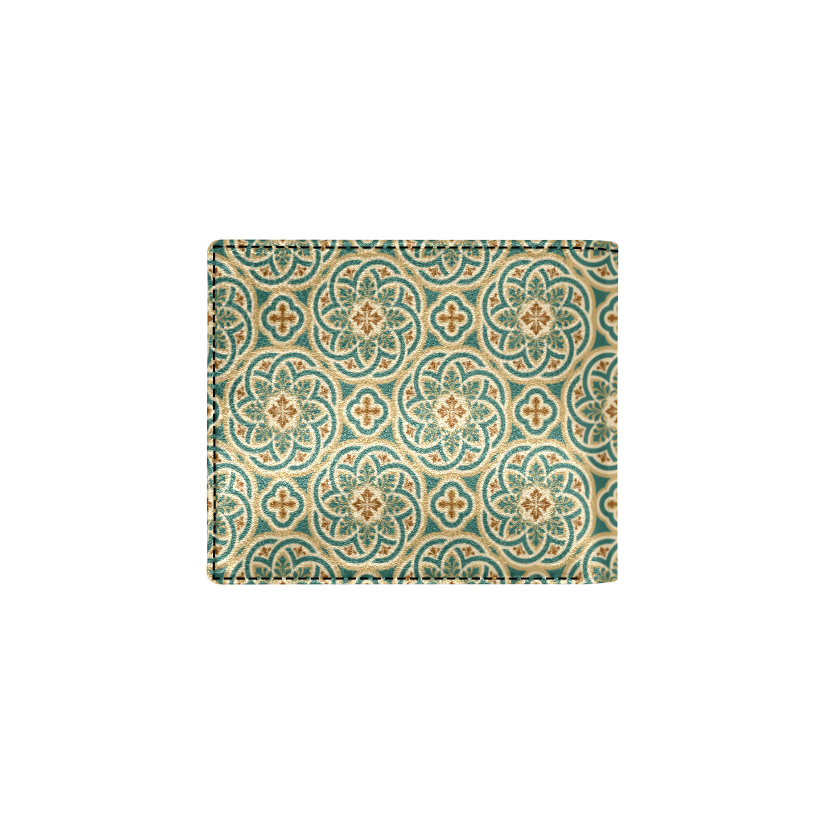 Cross Pattern Print Design 01 Men's ID Card Wallet