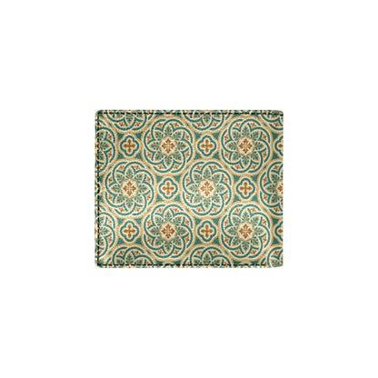 Cross Pattern Print Design 01 Men's ID Card Wallet