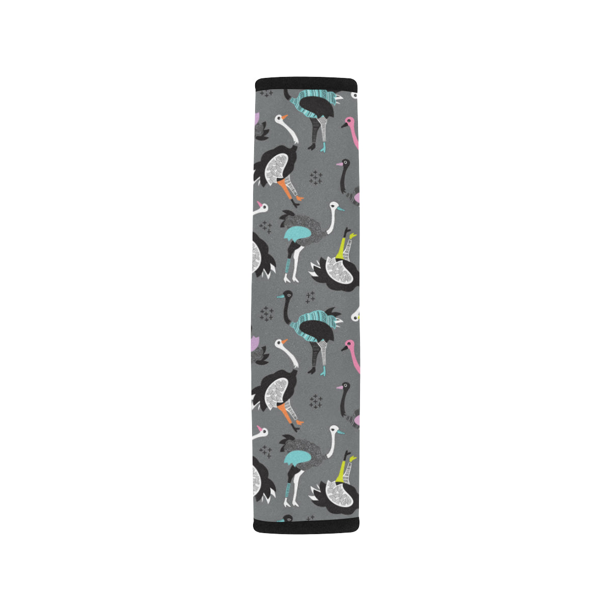 Ostrich Pattern Print Design 01 Car Seat Belt Cover