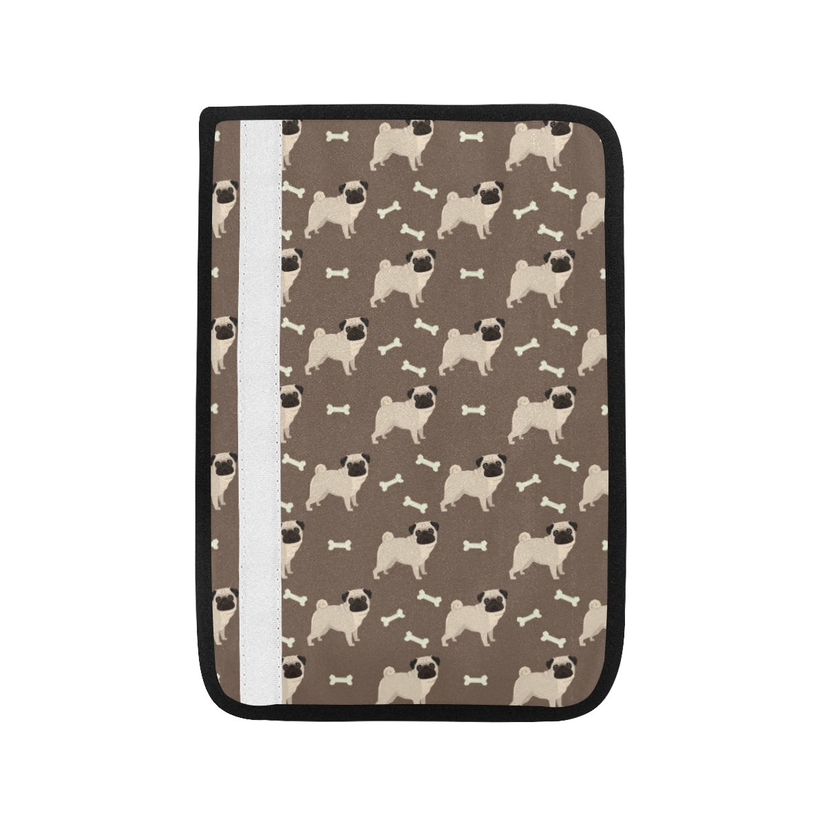 Pug Pattern Print Design A02 Car Seat Belt Cover