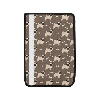 Pug Pattern Print Design A02 Car Seat Belt Cover