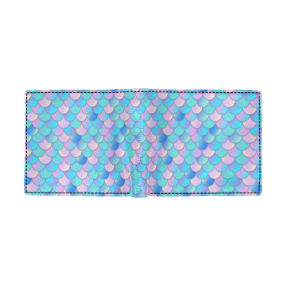 Mermaid Scales Pastel Pattern Print Design 07 Men's ID Card Wallet