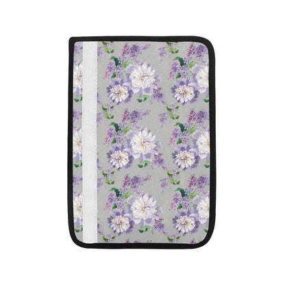 Lilac Pattern Print Design LI07 Car Seat Belt Cover