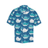 Blue Whale Pattern Print Design 01 Men's Hawaiian Shirt