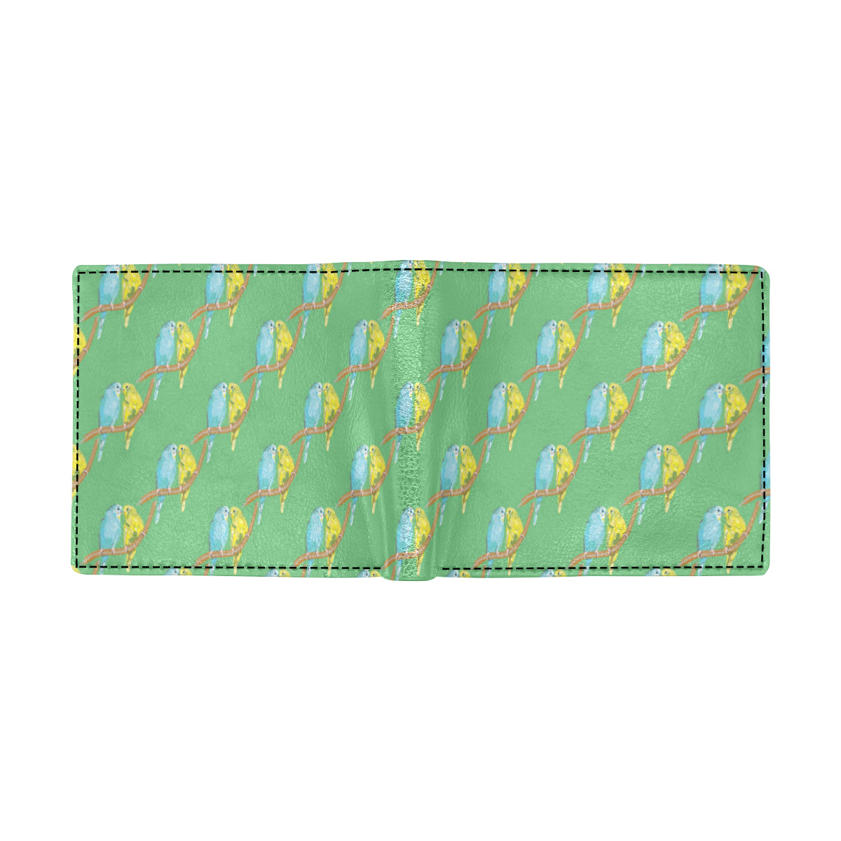 Budgerigar Pattern Print Design 01 Men's ID Card Wallet