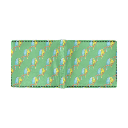Budgerigar Pattern Print Design 01 Men's ID Card Wallet