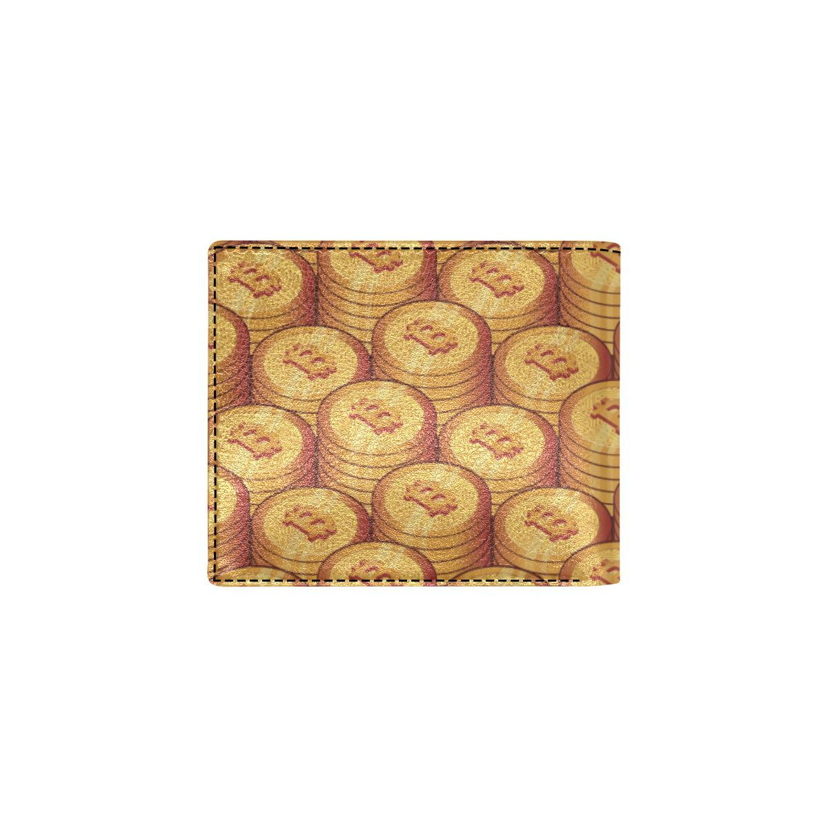 Bitcoin Pattern Print Design 02 Men's ID Card Wallet