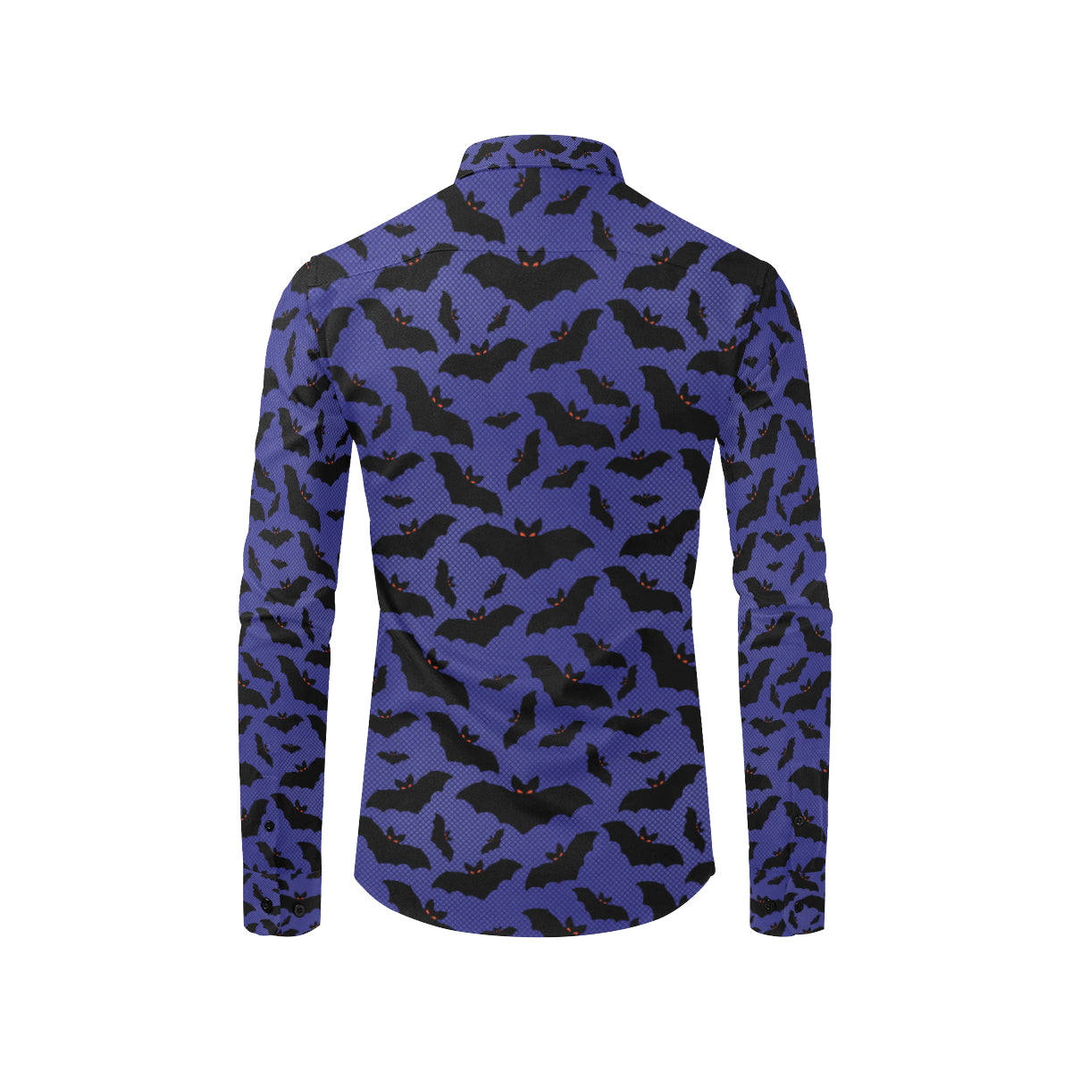 Bat Halloween Pattern Print Design 02 Men's Long Sleeve Shirt