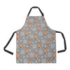 Knit Red Fox Pattern Print Design 02 Apron with Pocket