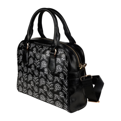 Camellia Pattern Print Design 02 Shoulder Handbag
