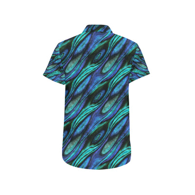 Abalone Pattern Print Design 03 Men's Short Sleeve Button Up Shirt