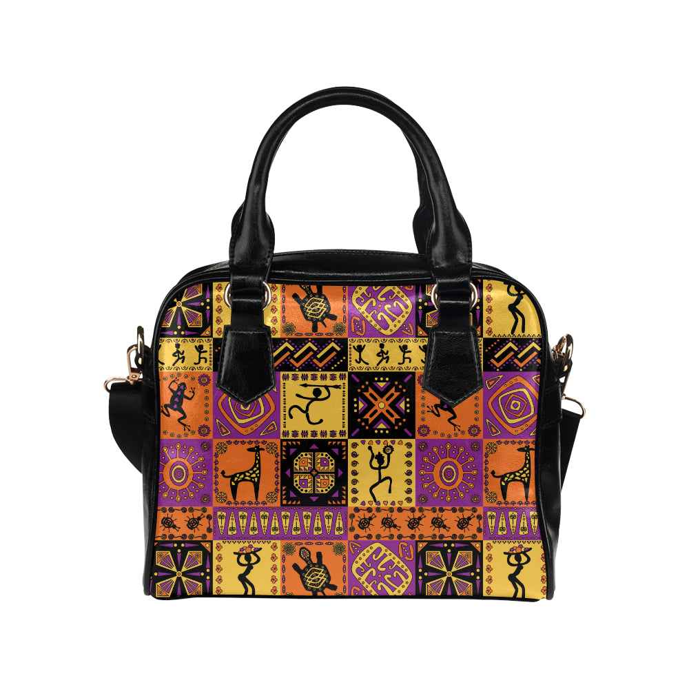 African Pattern Print Design 02 Shoulder Handbag