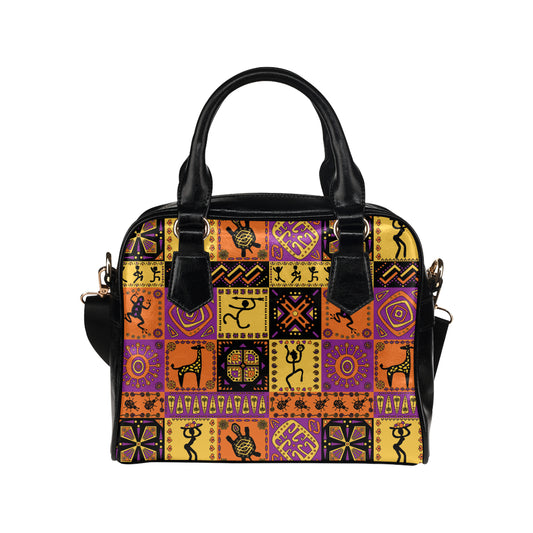 African Pattern Print Design 02 Shoulder Handbag