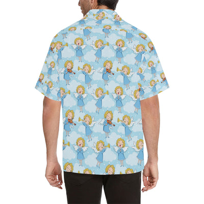 Angel Musician Pattern Print Design 09 Men's Hawaiian Shirt