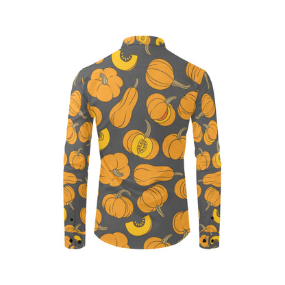 Pumpkin Pattern Print Design A03 Men's Long Sleeve Shirt