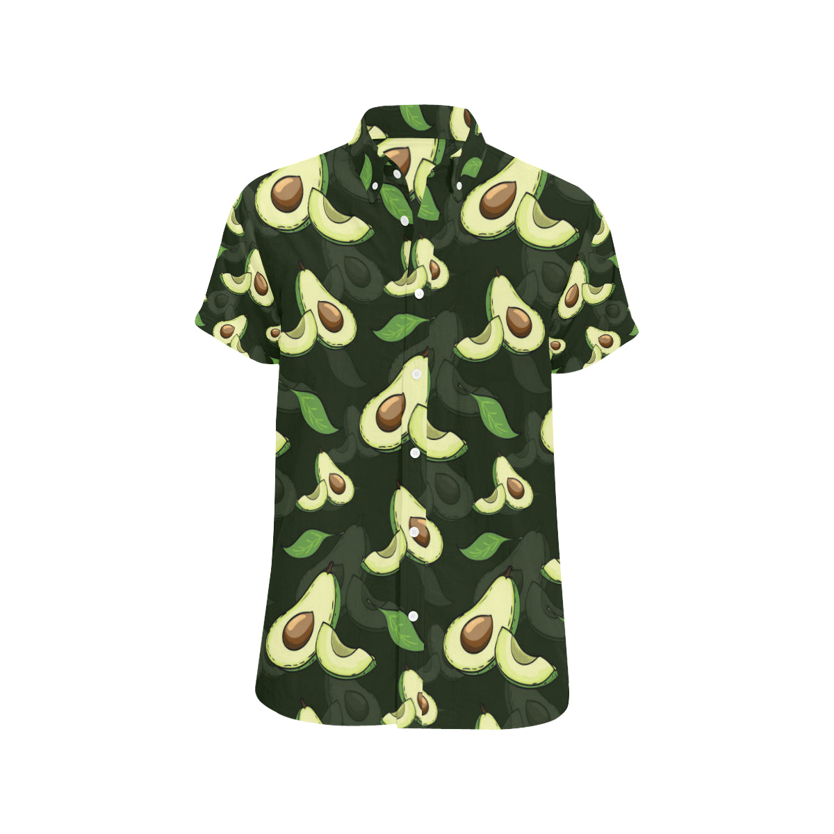 Avocado Pattern Print Design AC07 Men's Short Sleeve Button Up Shirt