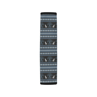 Wolf Tree of Life Knit Design Print Car Seat Belt Cover