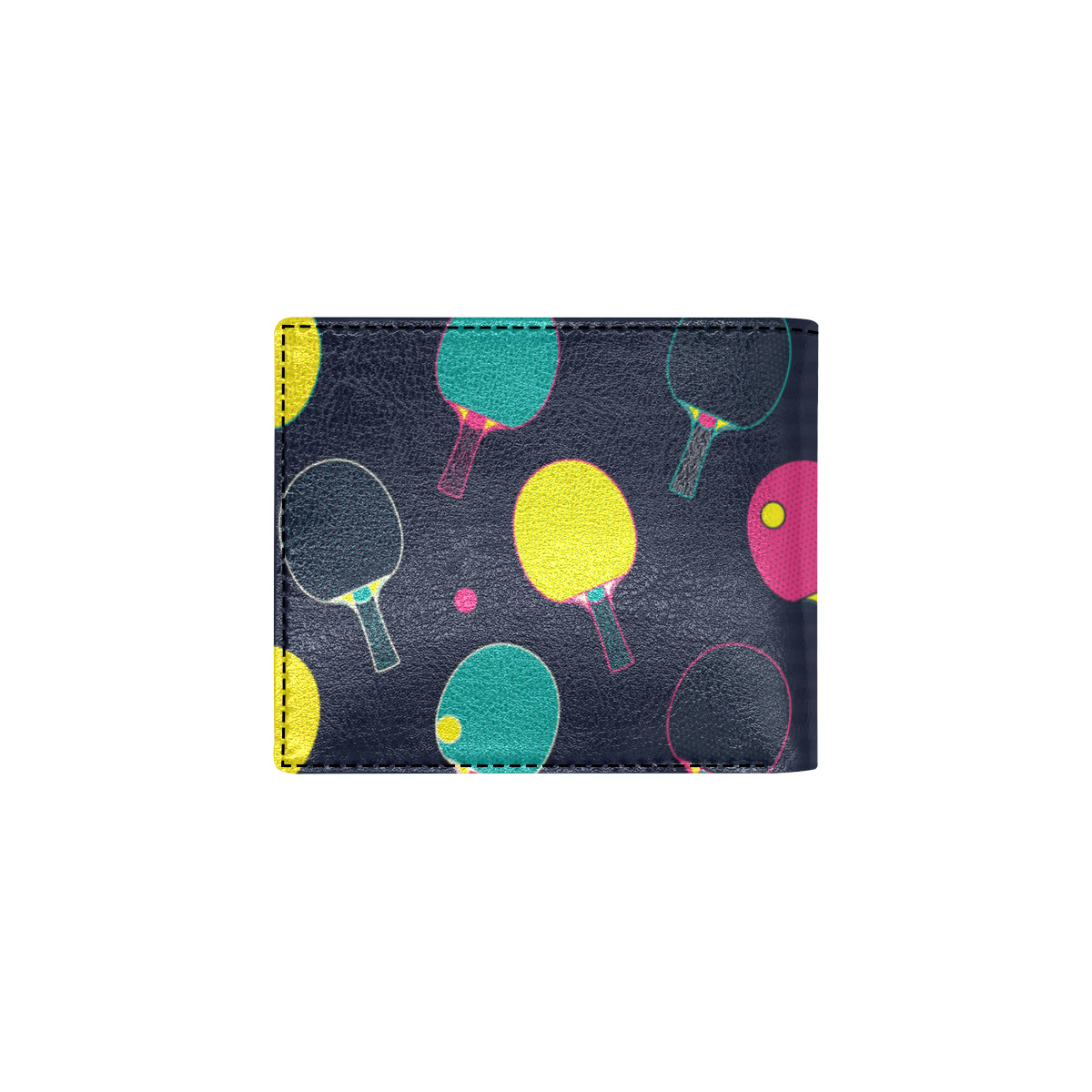 Ping Pong Pattern Print Design A04 Men's ID Card Wallet