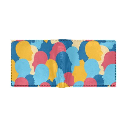 Psychology Pattern Print Design A02 Men's ID Card Wallet