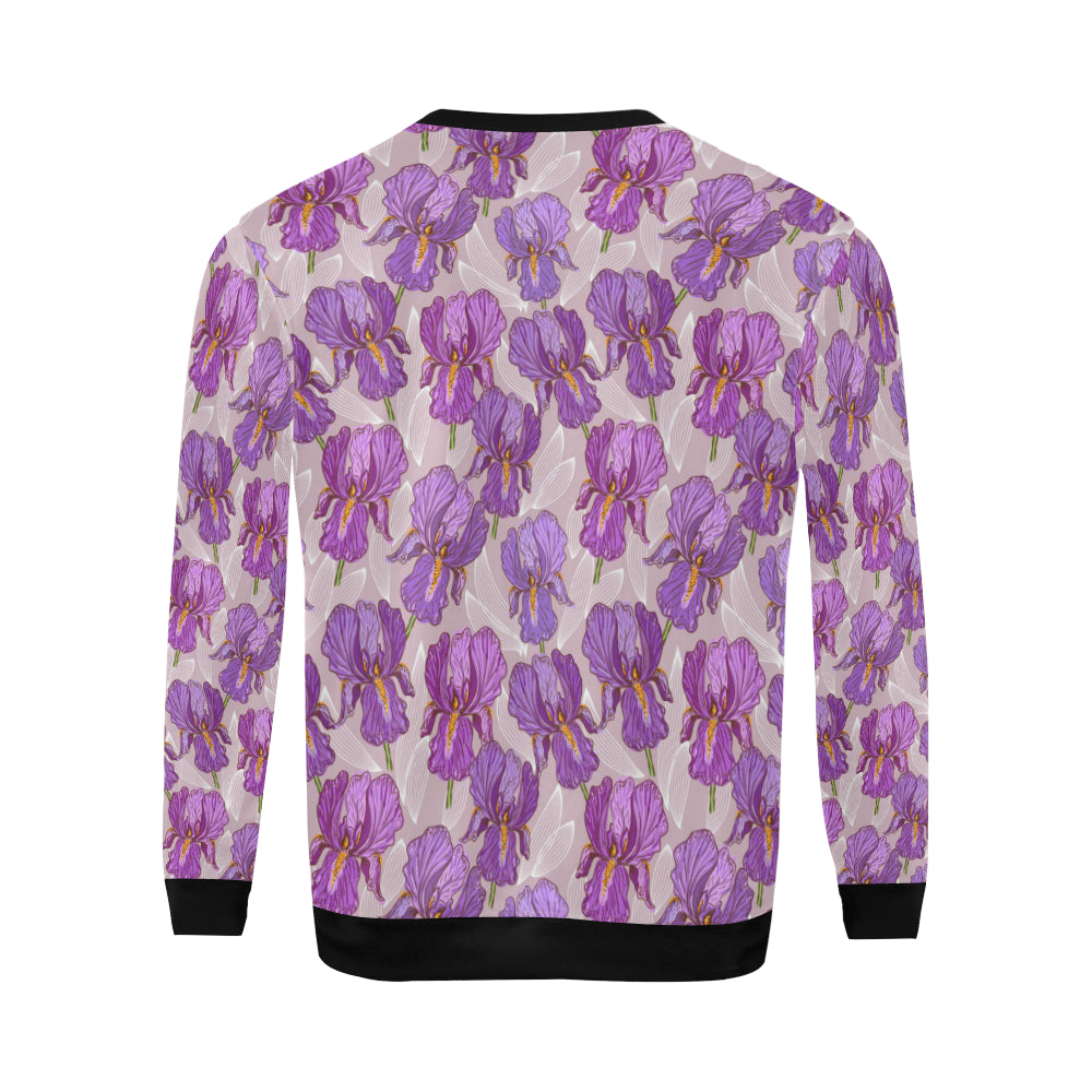Iris Pattern Print Design IR05 Men Long Sleeve Sweatshirt