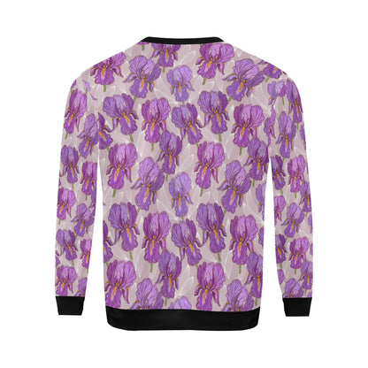 Iris Pattern Print Design IR05 Men Long Sleeve Sweatshirt