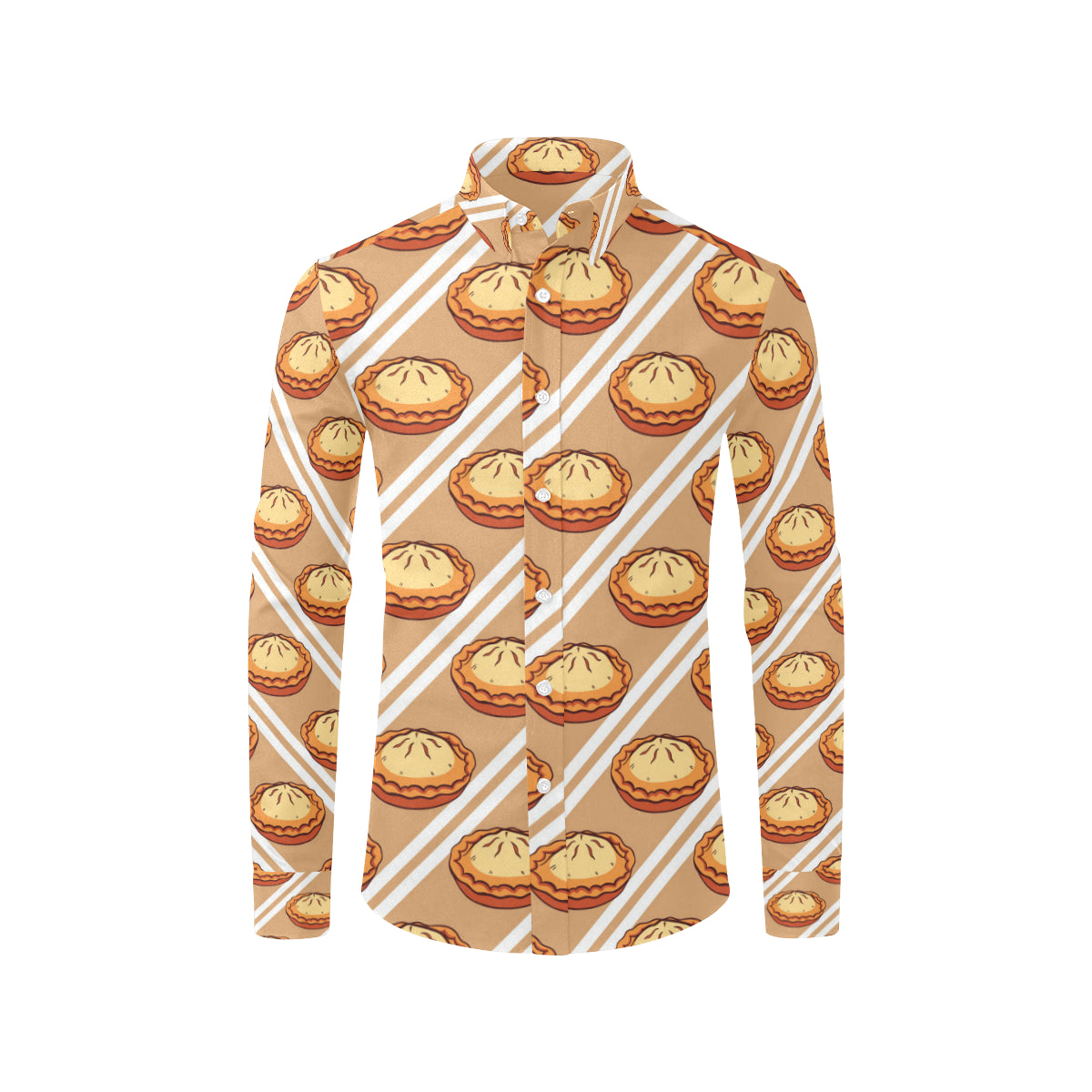 Pie Pattern Print Design A02 Men's Long Sleeve Shirt