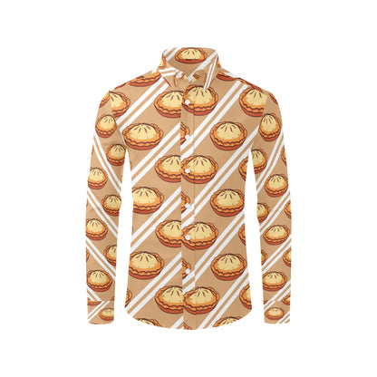 Pie Pattern Print Design A02 Men's Long Sleeve Shirt