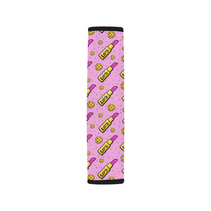 Lipstick Pattern Print Design LT03 Car Seat Belt Cover
