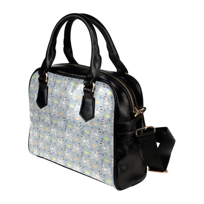 Maltese Pattern Print Design 04 Shoulder Handbag