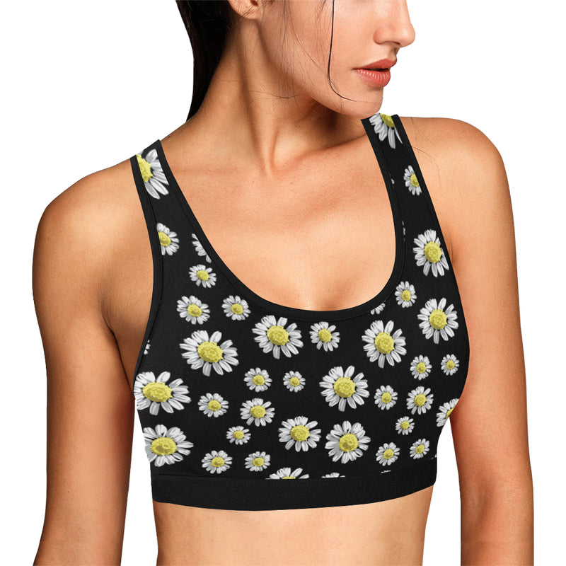 Daisy Pattern Print Design DS01 Sports Bra