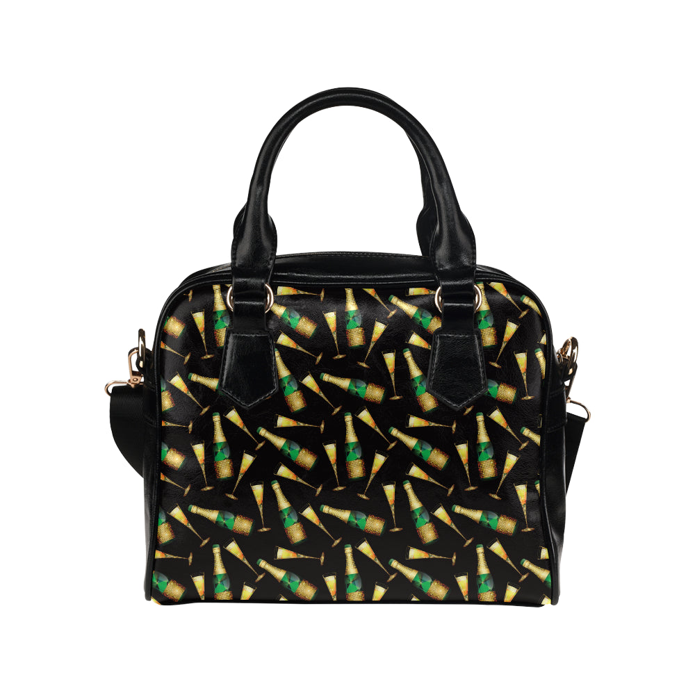 Champagne Pattern Print Design 02 Shoulder Handbag