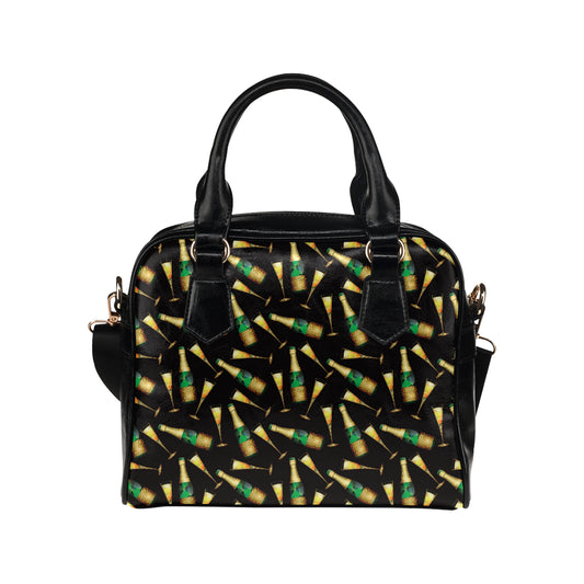 Champagne Pattern Print Design 02 Shoulder Handbag