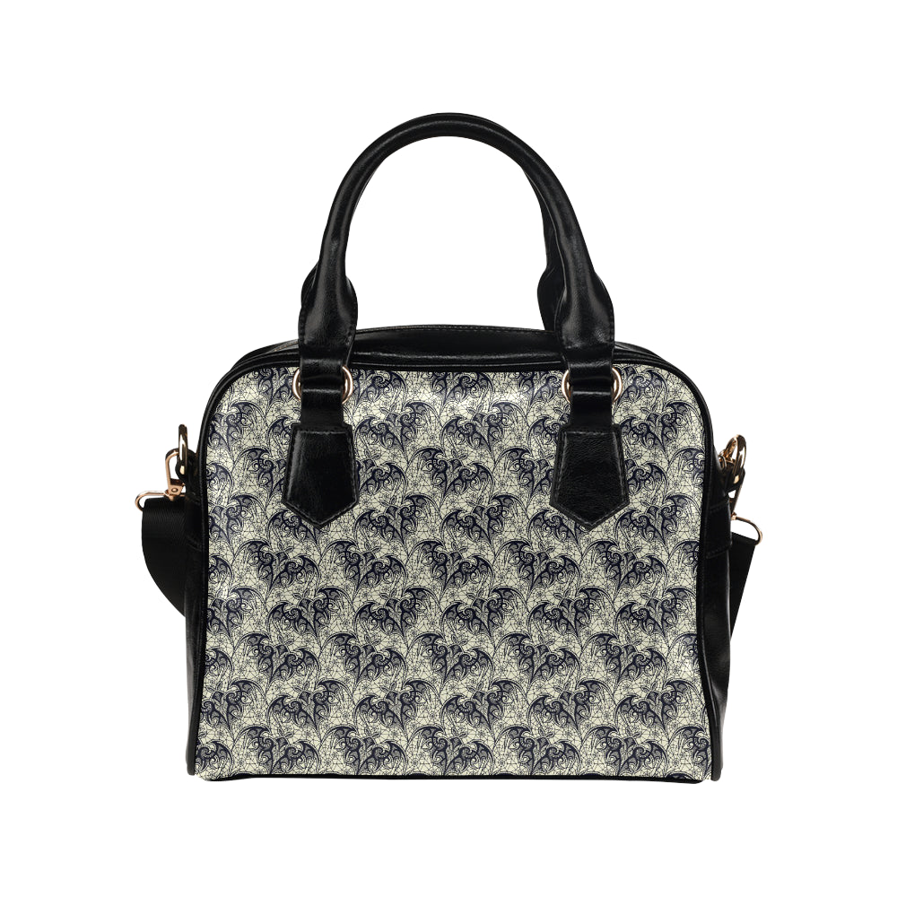 Bat Tribal Pattern Print Design 06 Shoulder Handbag