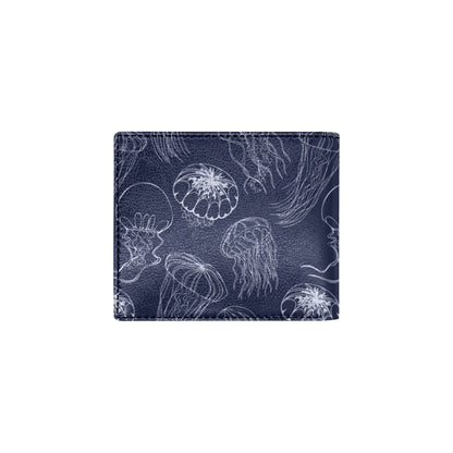 Jellyfish Pattern Print Design 05 Men's ID Card Wallet