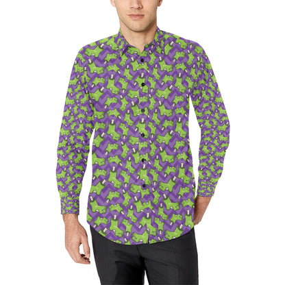 Zombie Foot Design Pattern Print Men's Long Sleeve Shirt