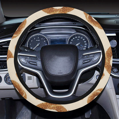 Bagel Pattern Print Design 01 Steering Wheel Cover with Elastic Edge