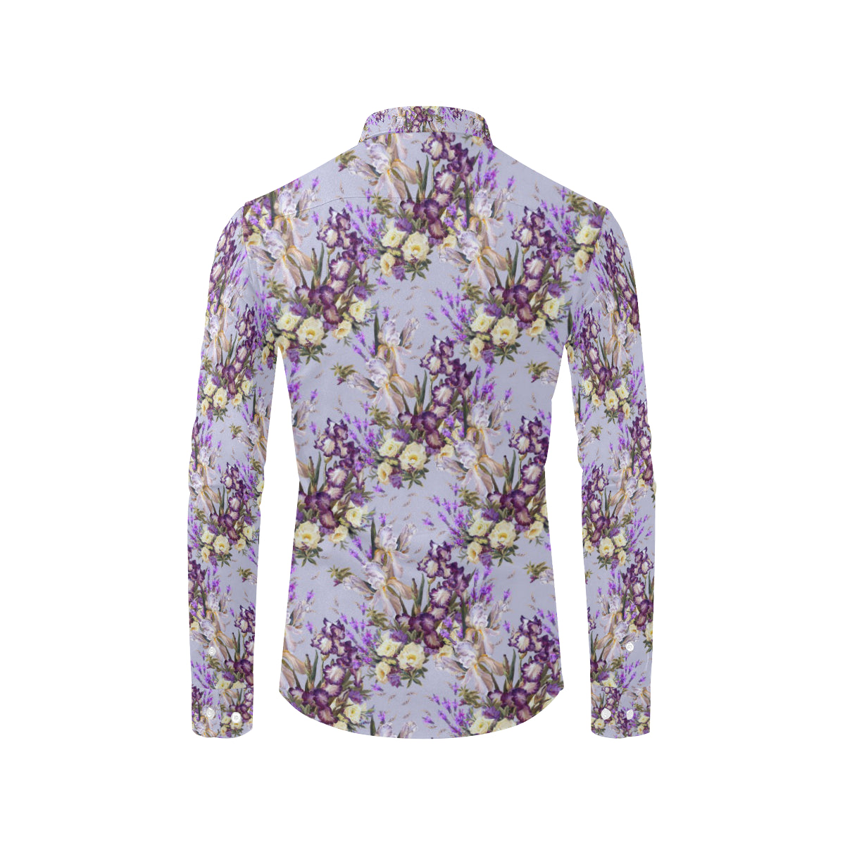 Iris Pattern Print Design IR07 Men's Long Sleeve Shirt