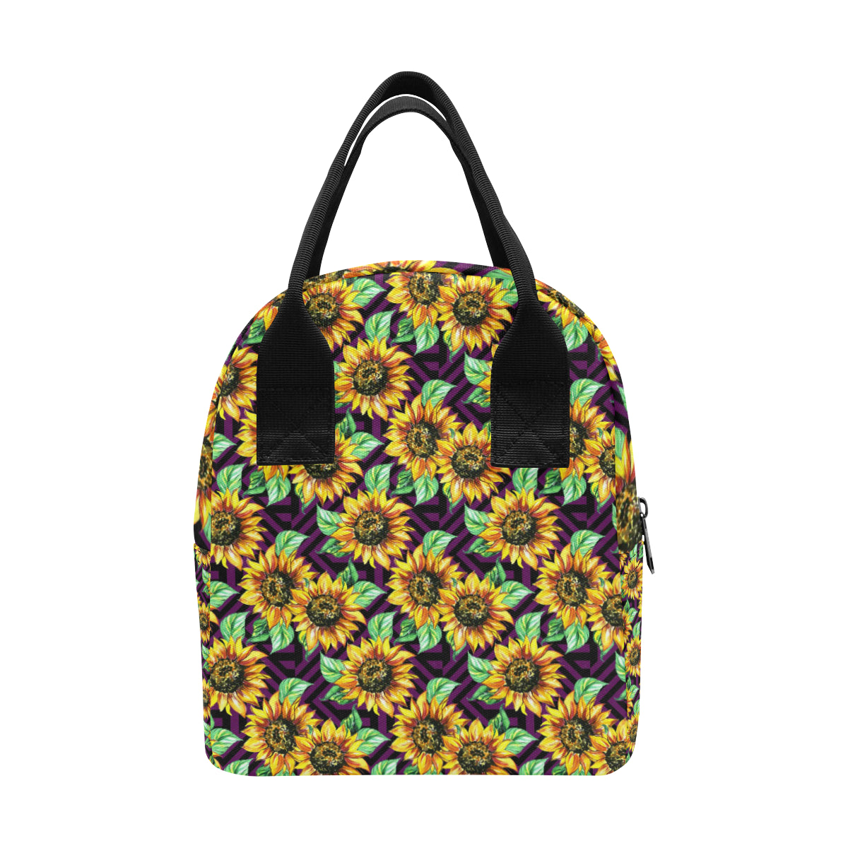 Sunflower Pattern Print Design SF012 Insulated Lunch Bag