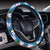 Sea Turtle Pink Hibiscus Hawaiian Print Steering Wheel Cover with Elastic Edge