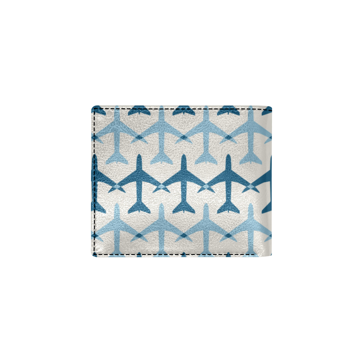 Airplane Pattern Print Design 04 Men's ID Card Wallet