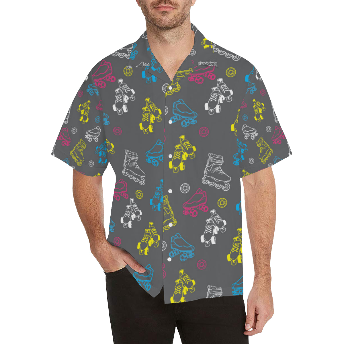 Roller skate Pattern Print Design A02 Men's Hawaiian Shirt