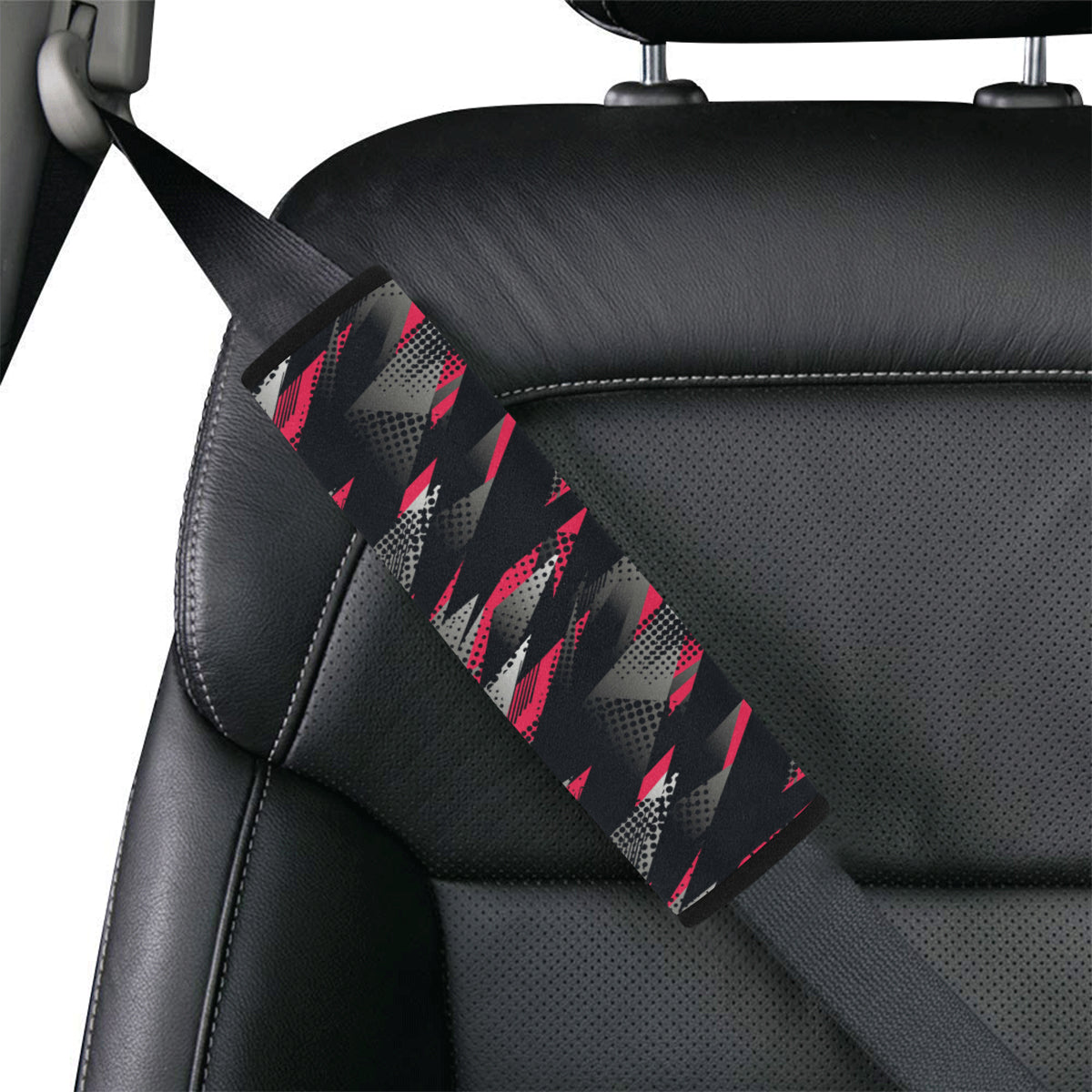Racing Style Pattern Print Design A04 Car Seat Belt Cover