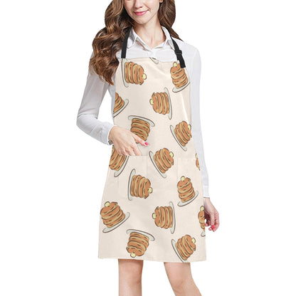 Pancake Pattern Print Design A01 Apron with Pocket