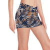 Tropical Flower Pattern Print Design TF07 Yoga Shorts