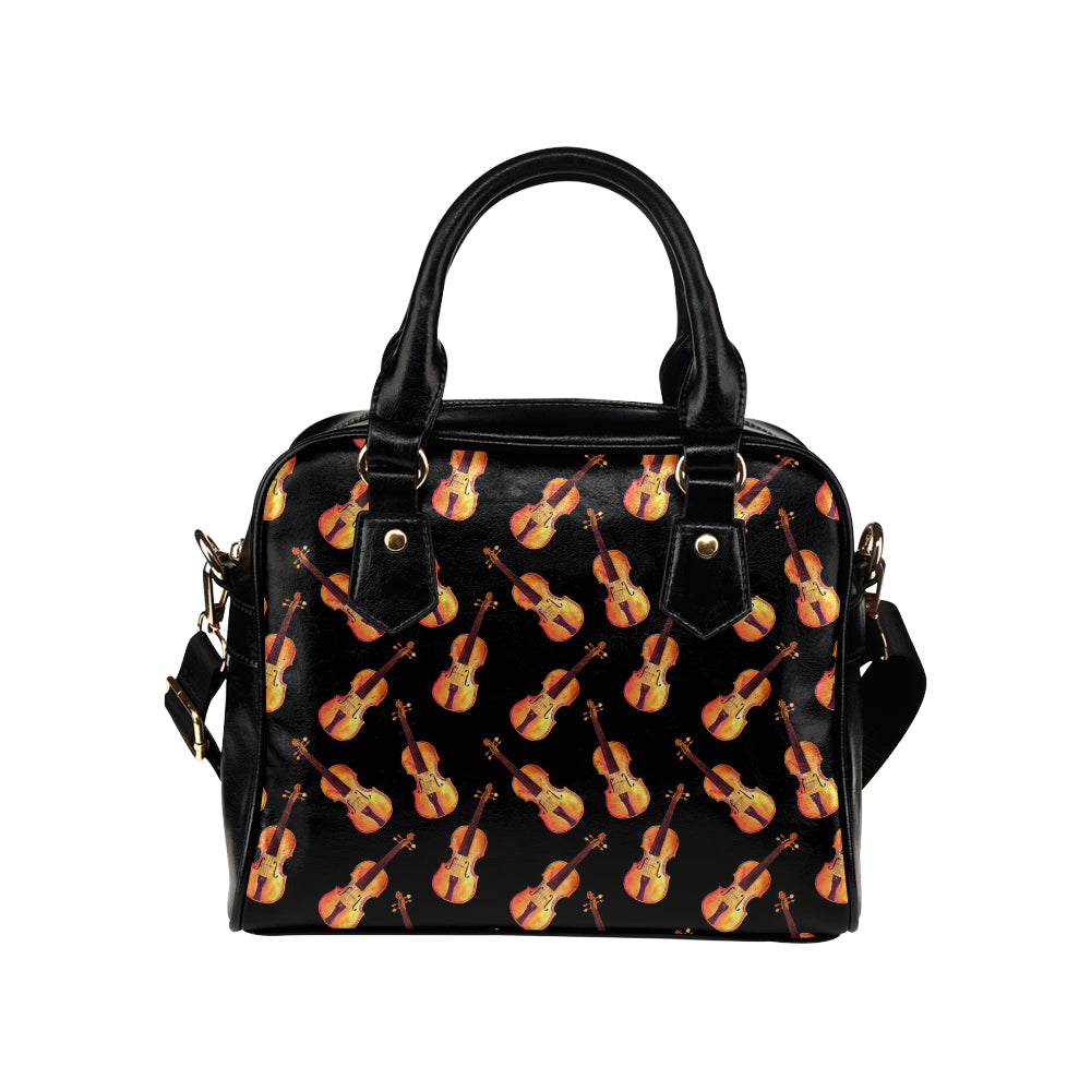 Violin Pattern Print Design 04 Shoulder Handbag