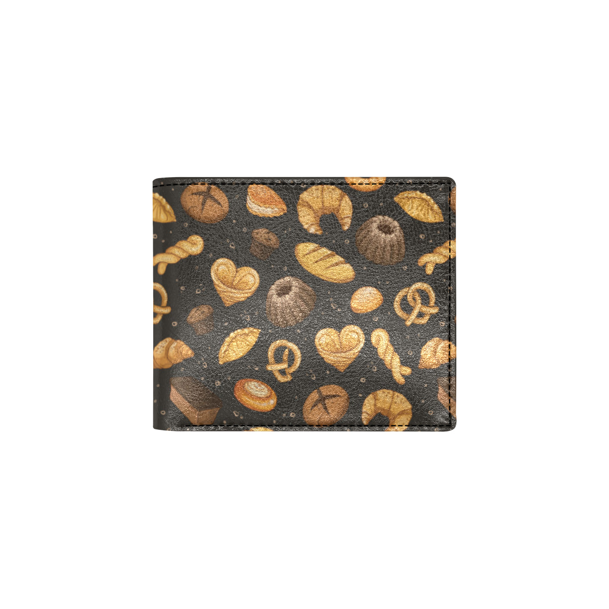 Bread Pattern Print Design 05 Men's ID Card Wallet