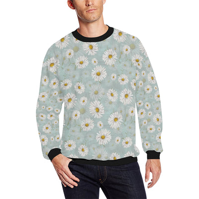 Daisy Pattern Print Design DS012 Men Long Sleeve Sweatshirt