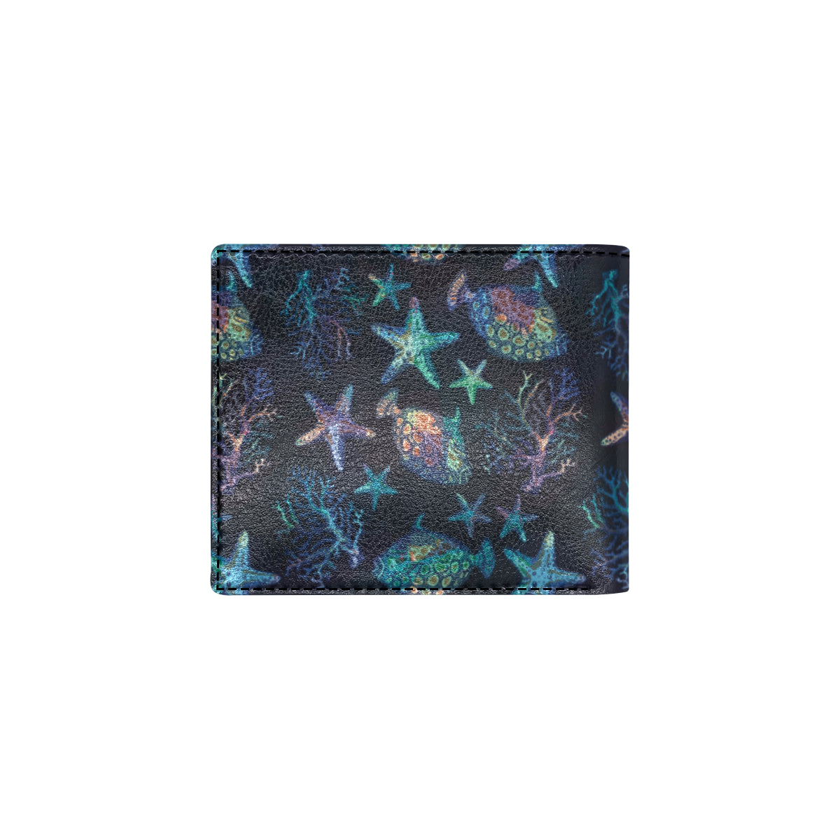 Starfish Pattern Print Design 01 Men's ID Card Wallet