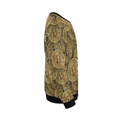 Bitcoin Pattern Print Design DO01 Men Long Sleeve Sweatshirt