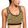 Native Indian Buffalo head Sports Bra